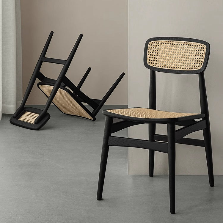White oak rattan style relaxing chair