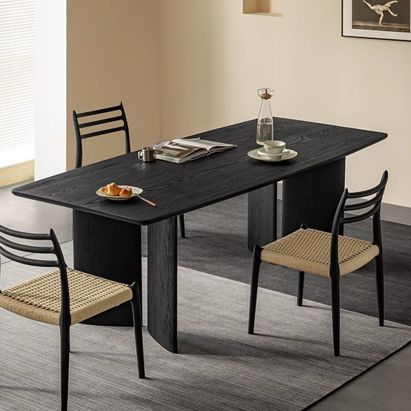White ash V-leg table