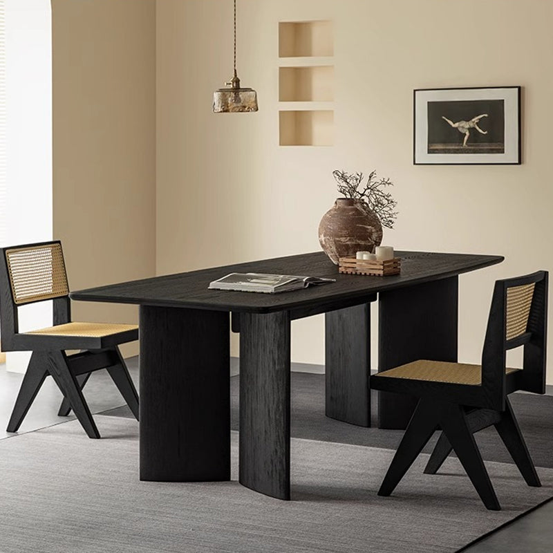 White ash V-leg table