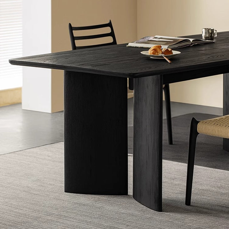 White ash V-leg table