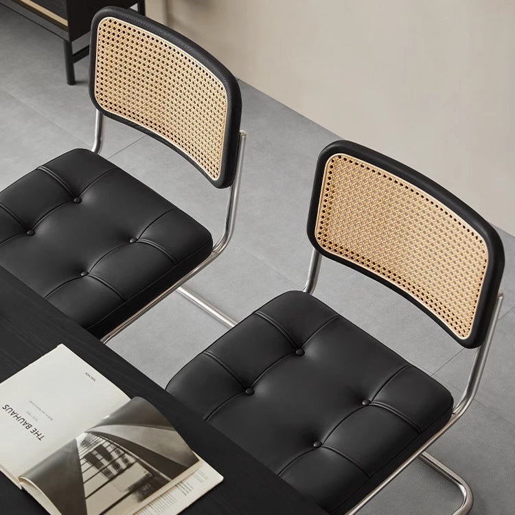 White ash rattan modern chair