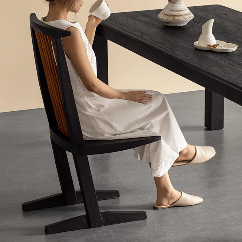 White ash high back chair