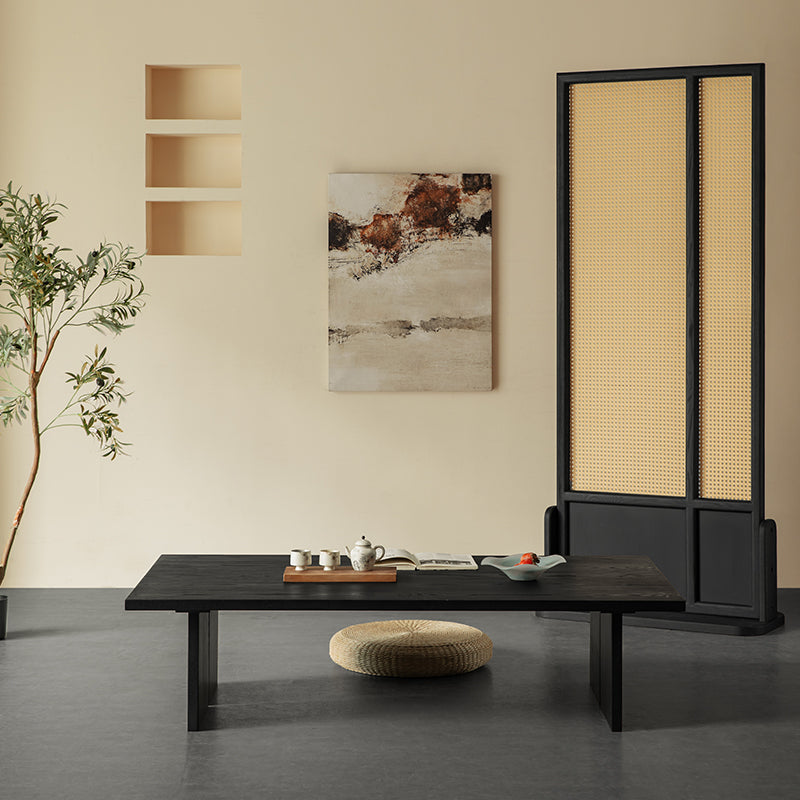 White ash rattan style partition