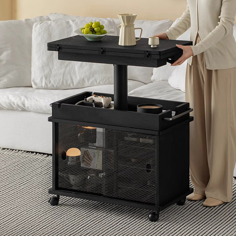 White ash wood modern lift-up low table