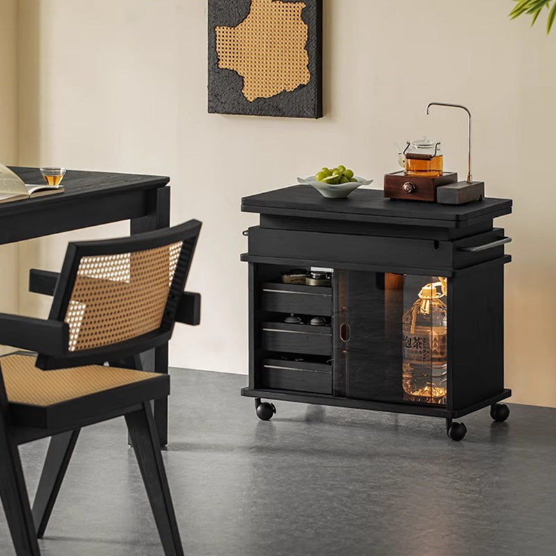 White ash wood modern lift-up low table