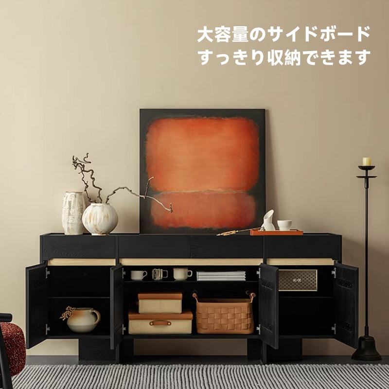 White ash wood sideboard