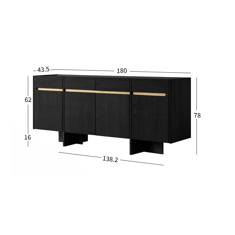 White ash wood sideboard