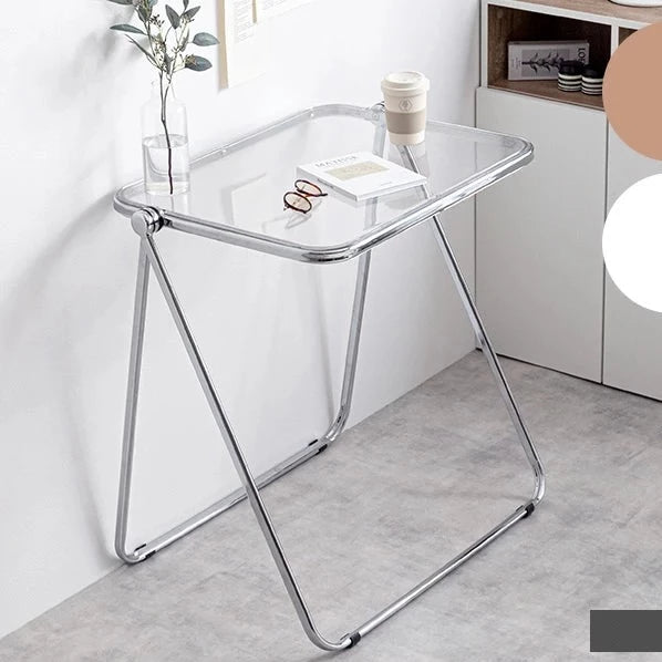 Glace Folding Clear Desk 