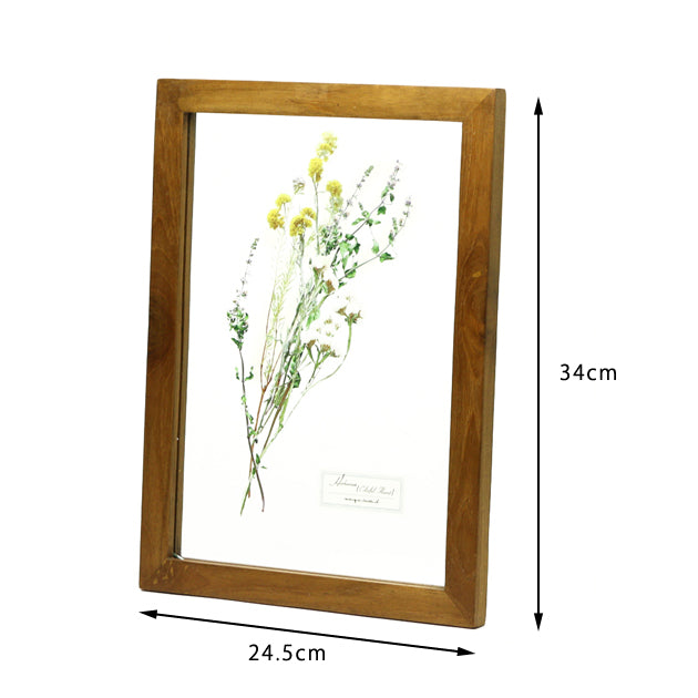 GLASS FRAME FLOWER YELLOW