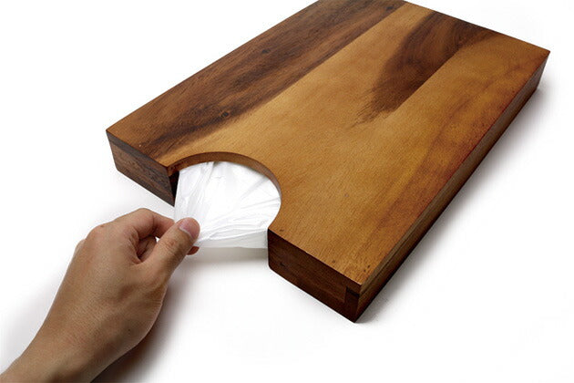 WOOD GARBAGE BAG STOCKER