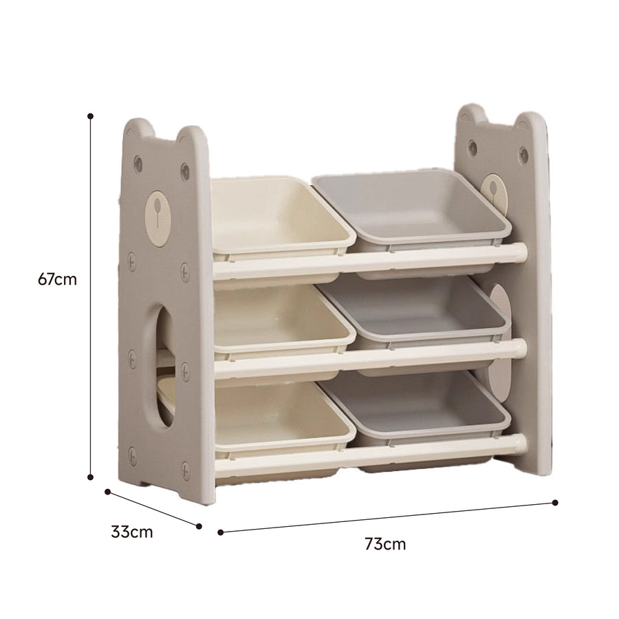 Bear-shaped toy storage shelf
