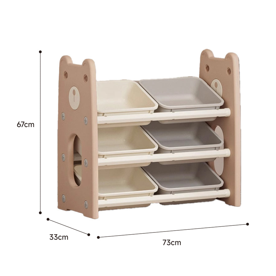 Bear-shaped toy storage shelf