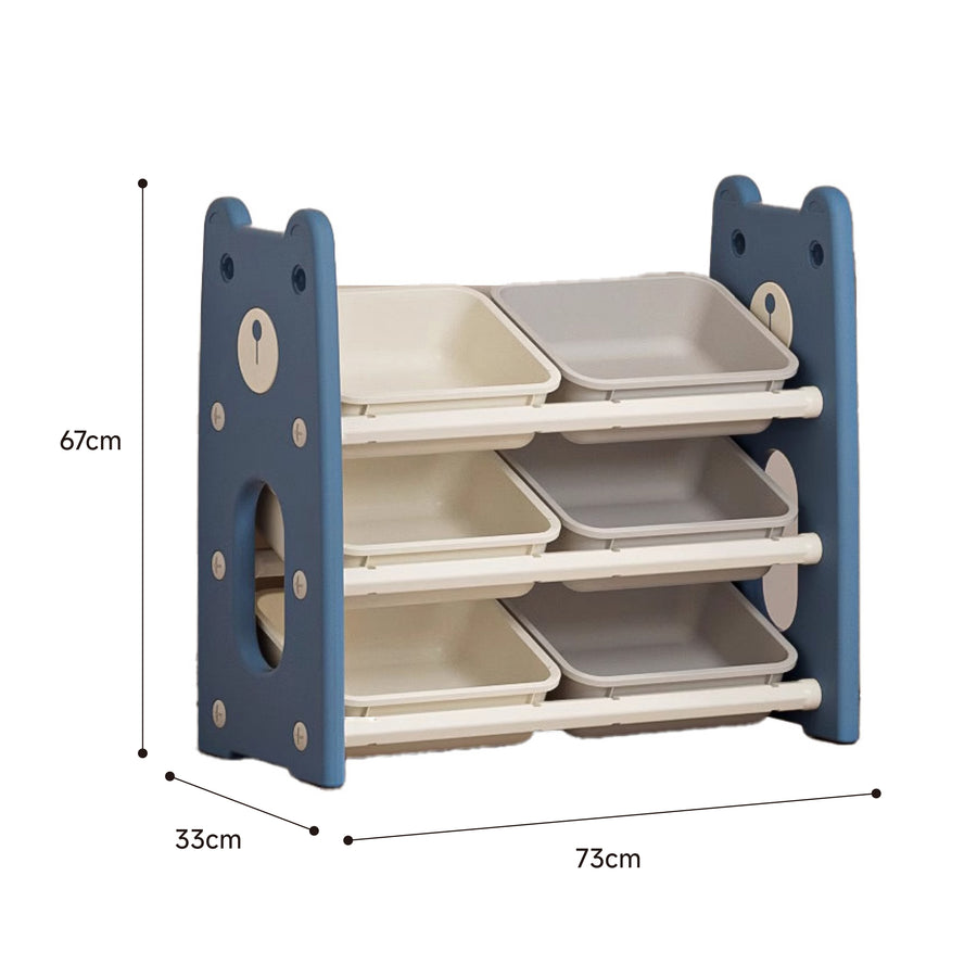 Bear-shaped toy storage shelf
