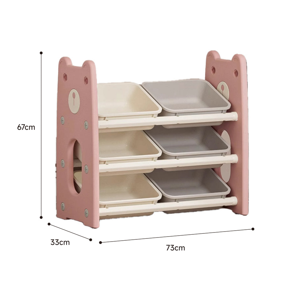 Bear-shaped toy storage shelf