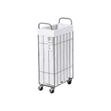 FOLDING LAUNDRY SQUARE BASKET with CASTER 40L SLIM ホワイト