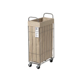 FOLDING LAUNDRY SQUARE BASKET with CASTER 40L SLIM ベージュ