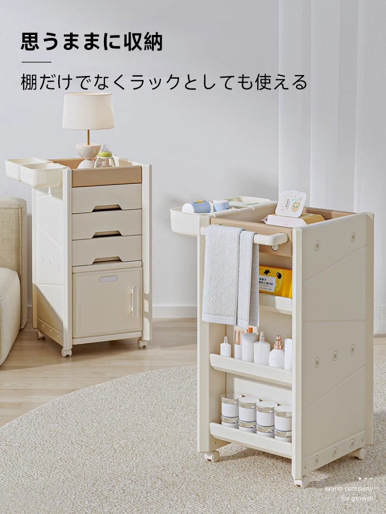 Side table with castors