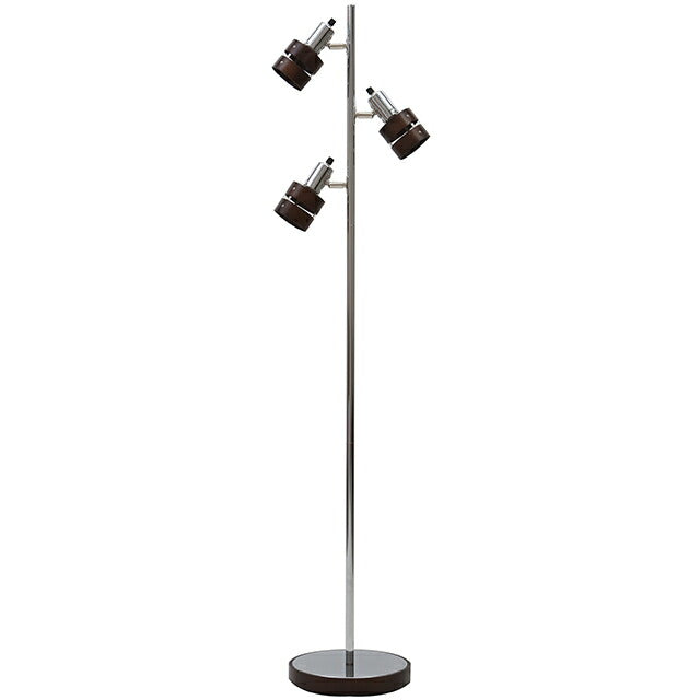 Wood Shade Trinity Stand Lamp