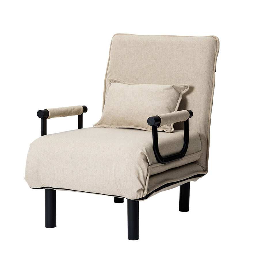 1-seater folding sofa bed with armrests