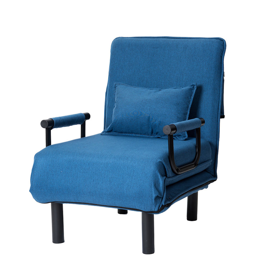 1-seater folding sofa bed with armrests