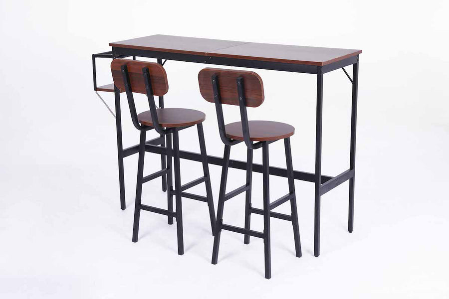 Solid wood folding counter 3-piece set
