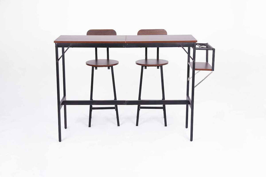 Solid wood folding counter 3-piece set