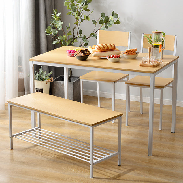 Scandinavian style 4-piece dining set with bench