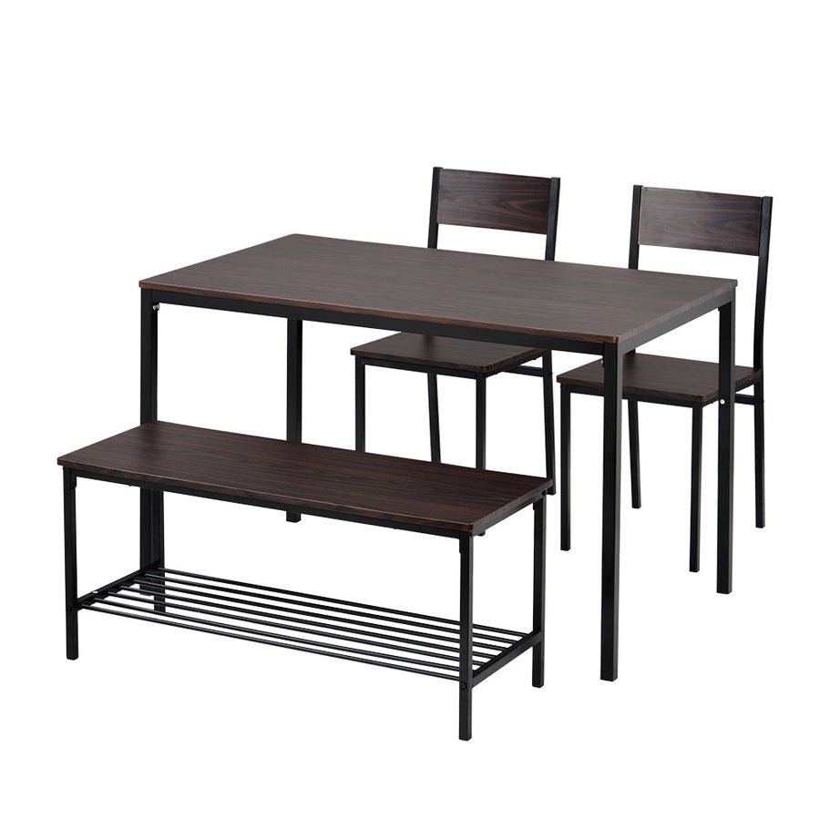Scandinavian style 4-piece dining set with bench