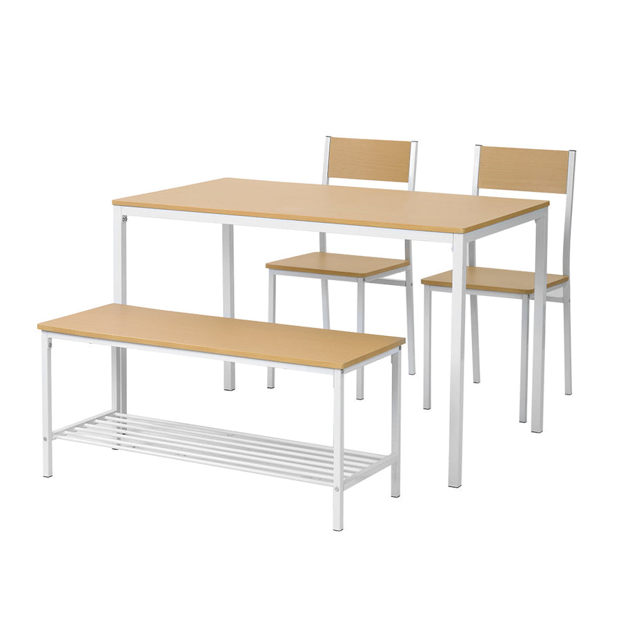 Scandinavian style 4-piece dining set with bench