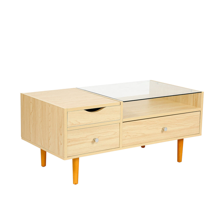 Natural glass center table