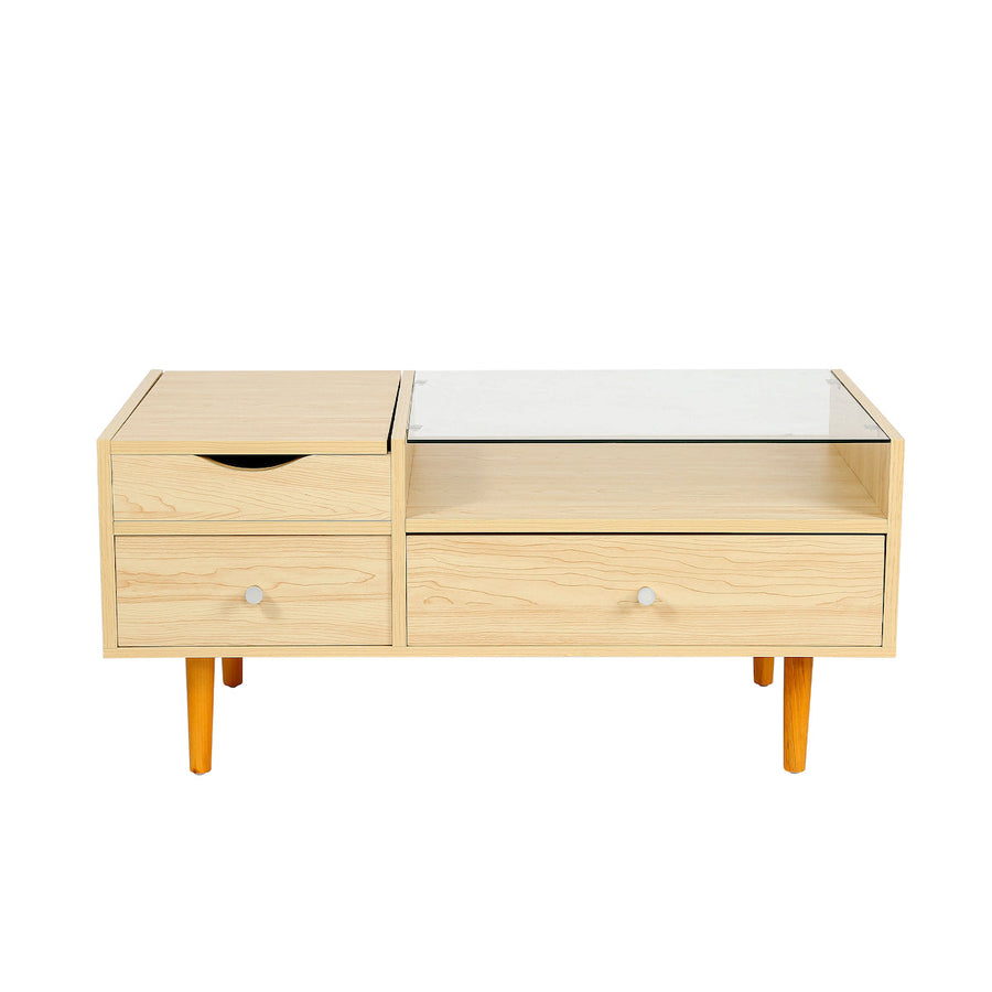 Natural glass center table