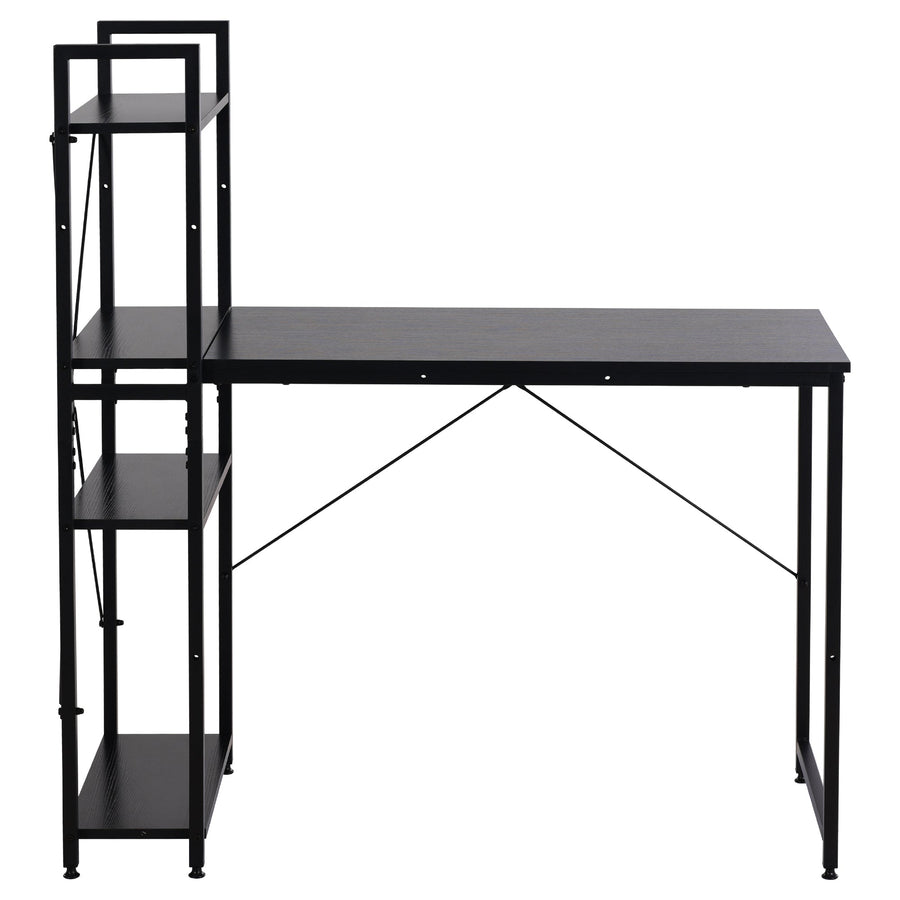 Work desk with wooden shelf