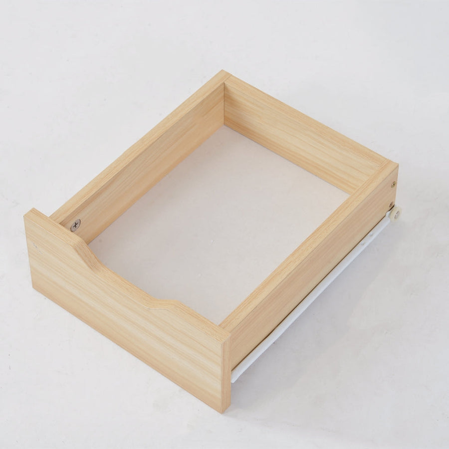 Computer desk with wooden storage rack