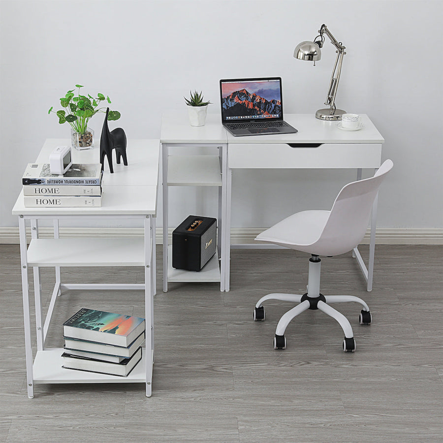 Wooden desk with 3 shelves