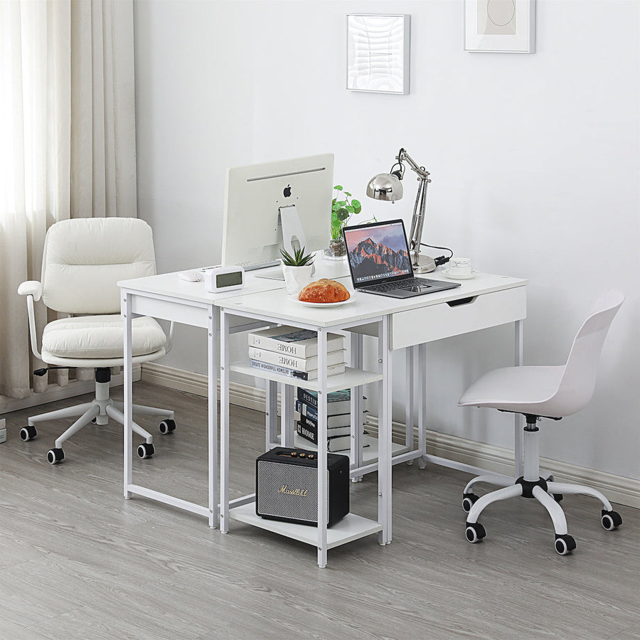Wooden desk with 3 shelves