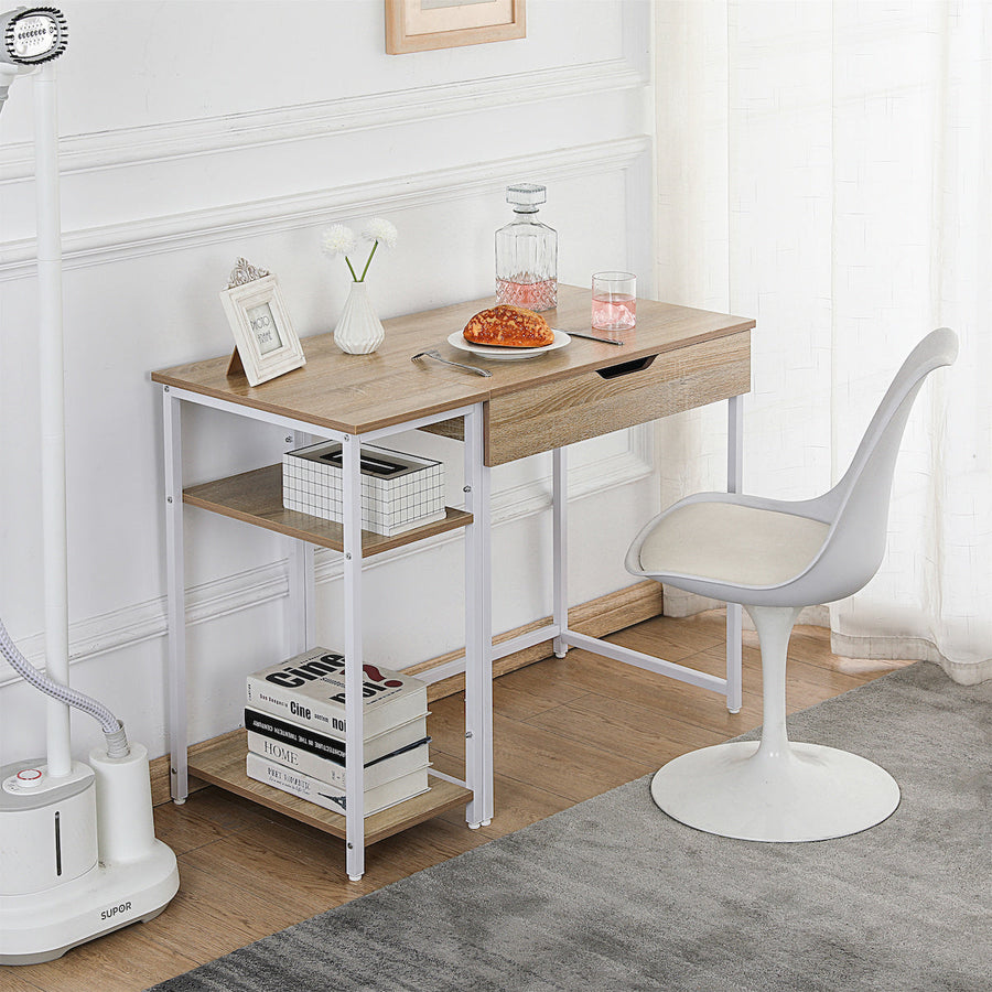 Wooden desk with 3 shelves