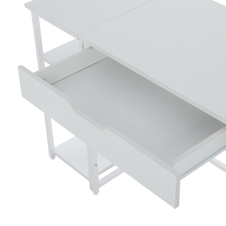 Wooden desk with 3 shelves