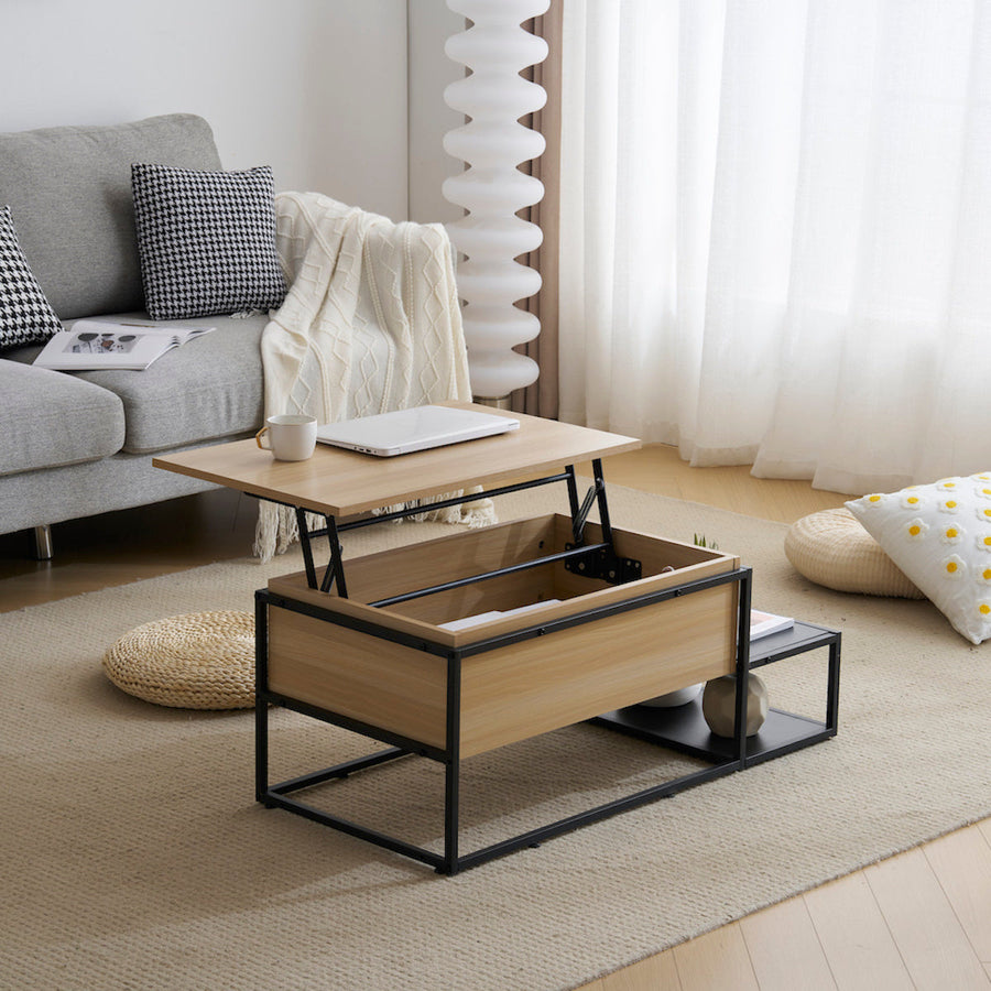 Height-adjustable multi-function center table