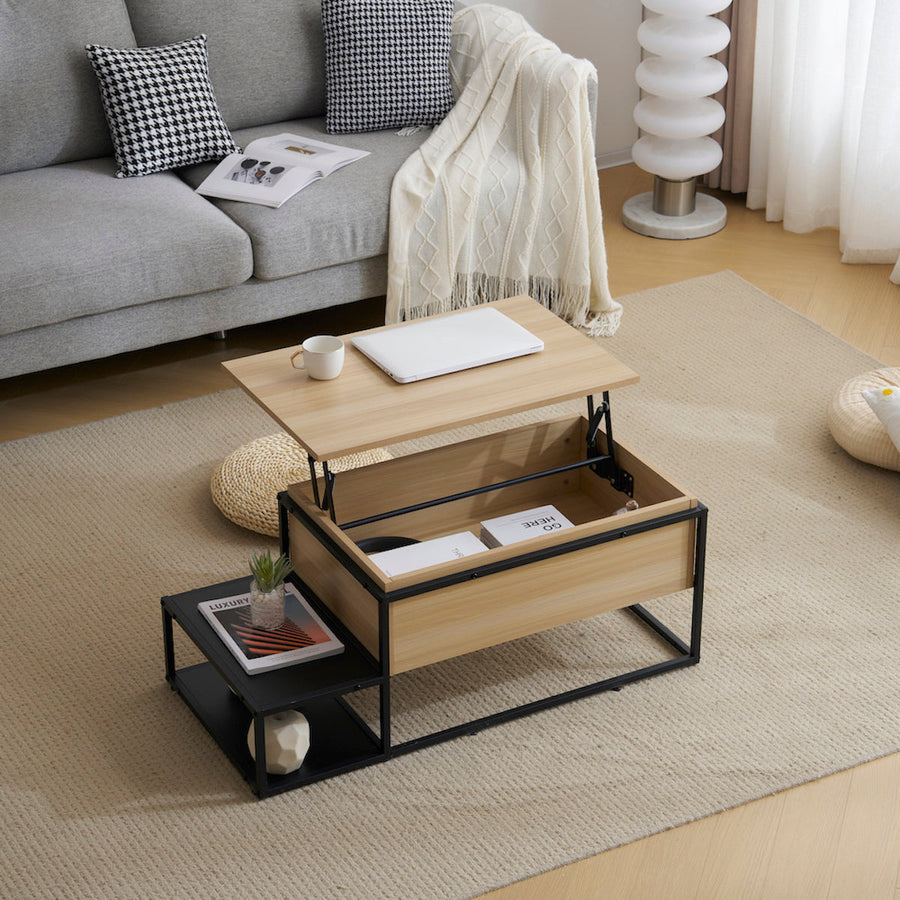 Height-adjustable multi-function center table