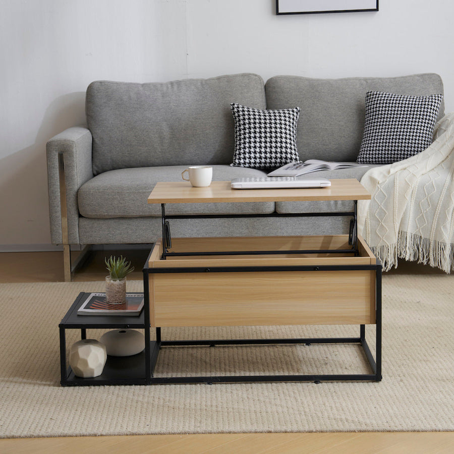 Height-adjustable multi-function center table