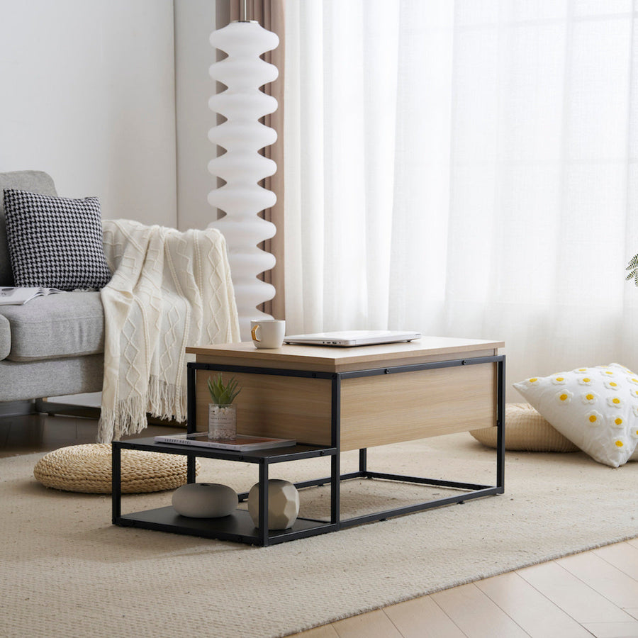 Height-adjustable multi-function center table