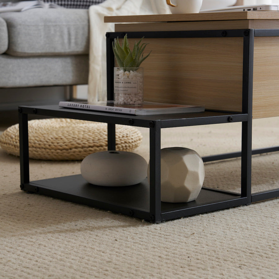 Height-adjustable multi-function center table