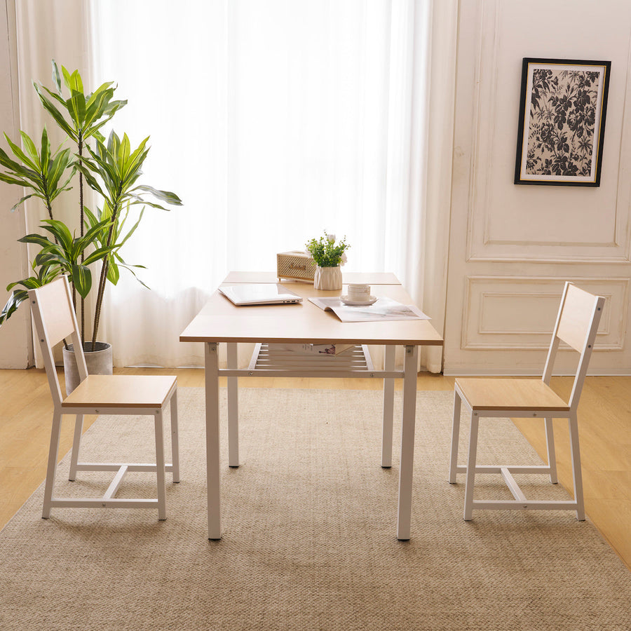 Wooden folding dining set of 3