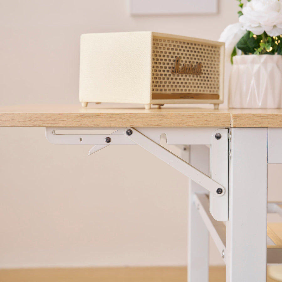 Wooden folding dining set of 3