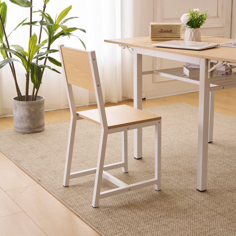 Wooden folding dining set of 3