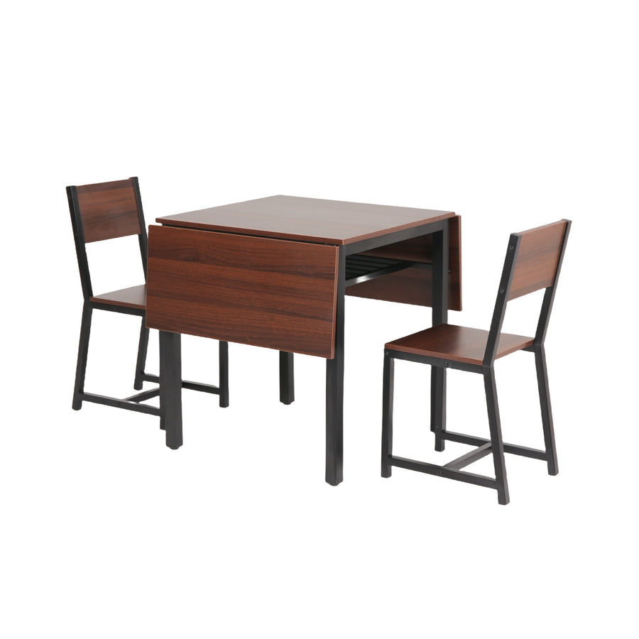 Wooden folding dining set of 3