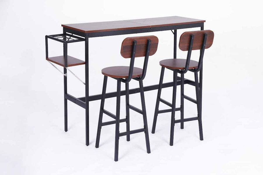 Solid wood folding counter 3-piece set