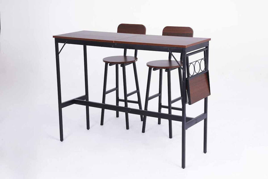 Solid wood folding counter 3-piece set