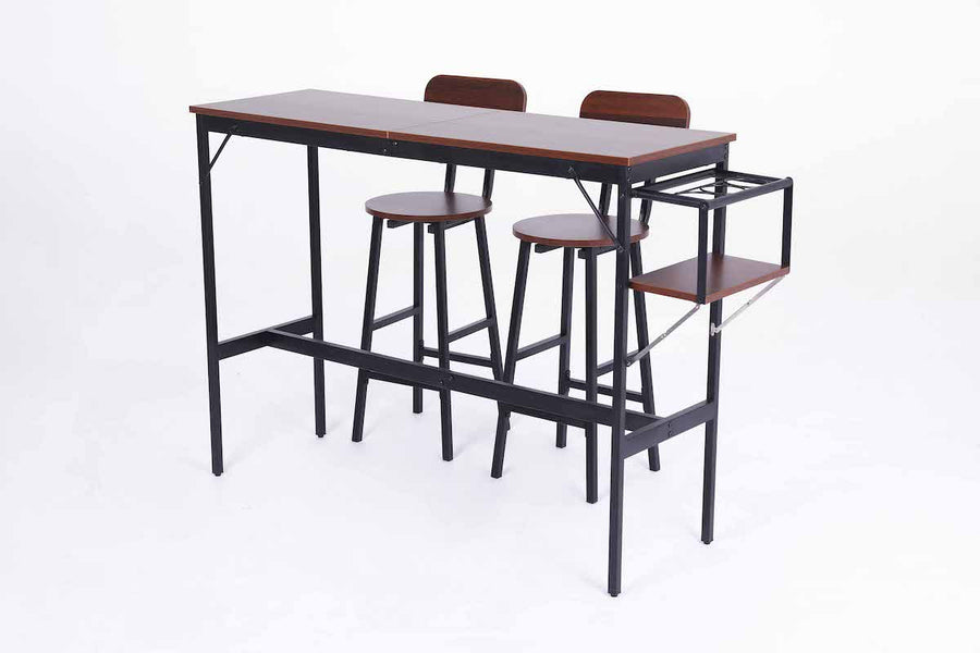 Solid wood folding counter 3-piece set
