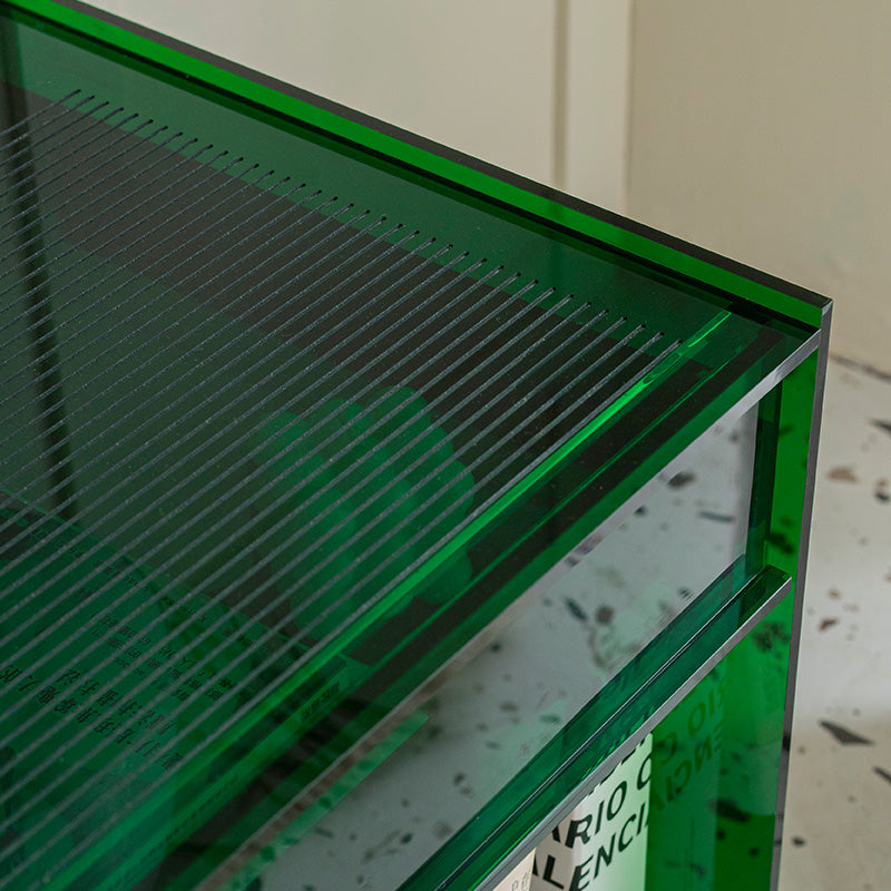 Acrylic night table with drawers